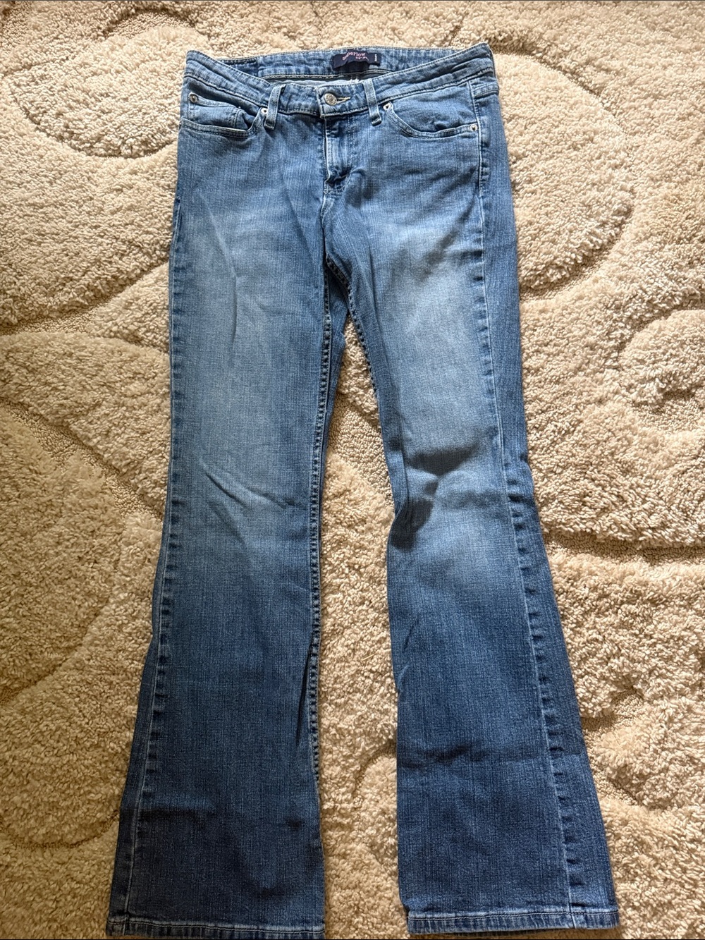 Levi's 518 Superlow Juniors/Women's Light Blue Bootcut Jeans sz7M